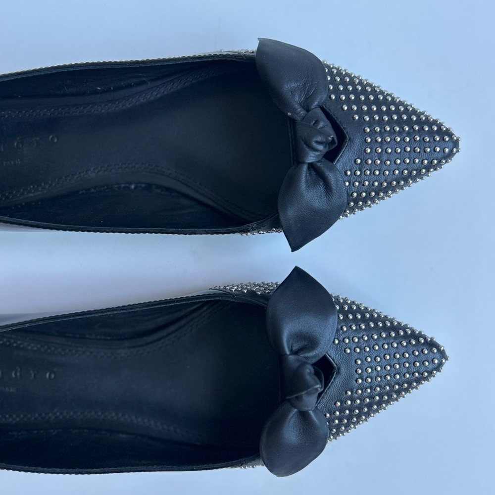 Sandro | studded bow flat - Picture 2 of 9